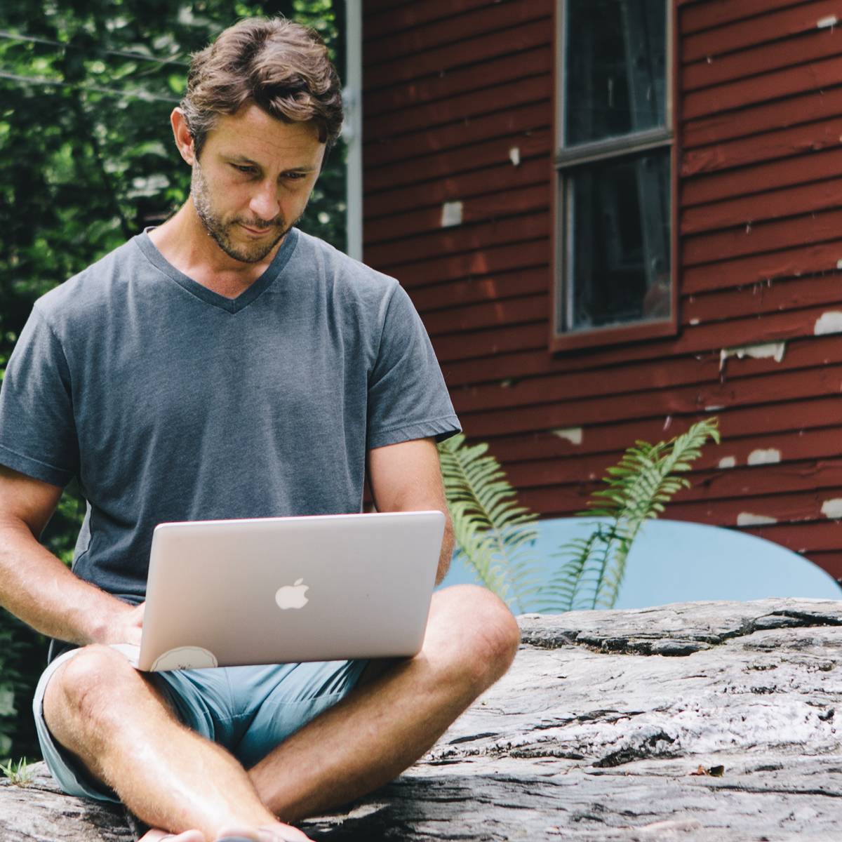 Man on Computer