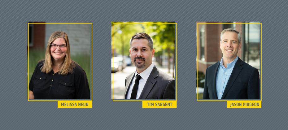 Melissa Neun, Tim Sargent, Jason Pidgeon