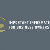 Important Information for Business Owners
