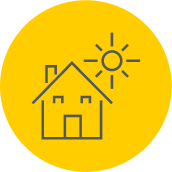 house and sun