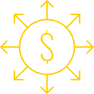 dollar sign with arrows