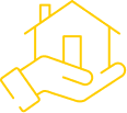 hand holding a house